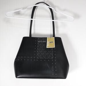 New Flawed Michael Kors Medium Pratt Bucket Shoulder Bag Purse Black $628